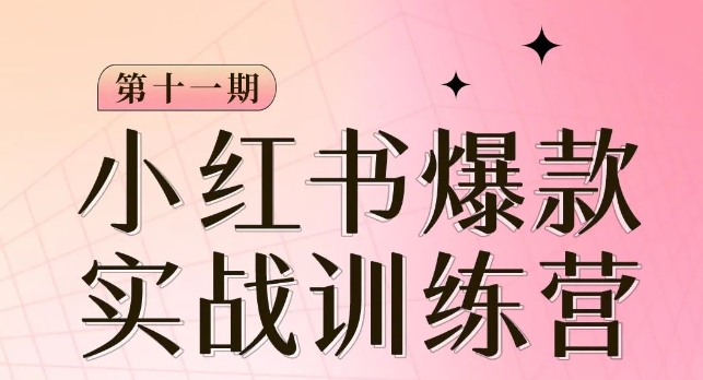 小红书博主爆款训练营第11期，手把手教你从0-1做小红书，从定位到起号到变现-51资源库