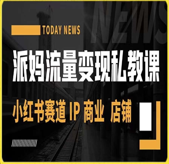 派妈流量变现私教课，小红书赛道IP  商业  店铺 -51资源库