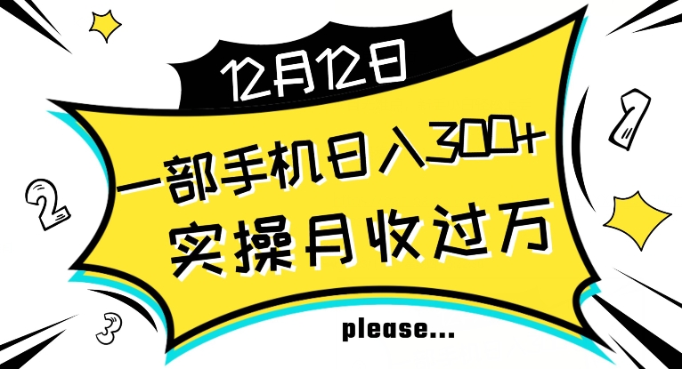 【全网变现首发】新手实操单号日入500+，渠道收益稳定，项目可批量放大【揭秘】-51资源库