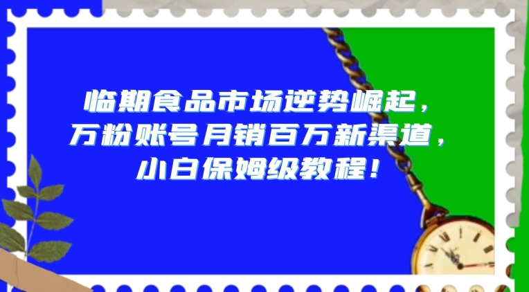 临期食品市场逆势崛起，万粉账号月销百万新渠道，小白保姆级教程【揭秘】-51资源库
