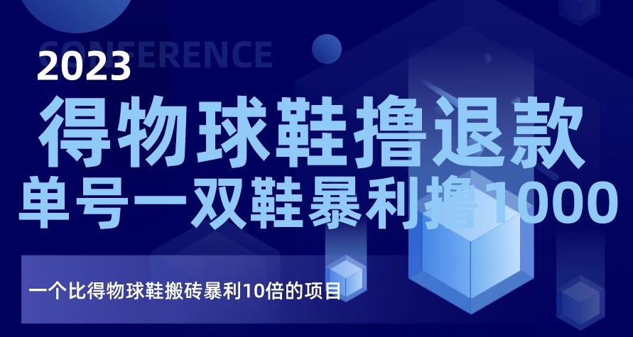 2023得物球鞋撸退款，单号一双鞋暴利撸1000，一个比得物球鞋搬砖暴利10倍的项目【揭秘】-51资源库