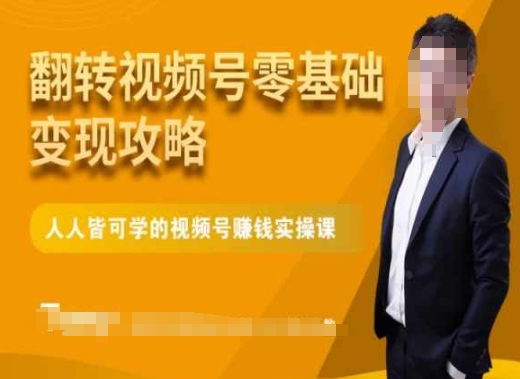 微信视频号零基础变现攻略，人人皆可学的视频号赚钱实操课-51资源库