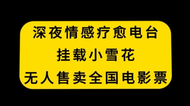 深夜情感疗愈电台，挂载小雪花，无人售卖全国电影票【揭秘】-51资源库