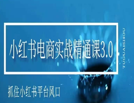 小红书电商实战精通课3.0，抓住小红书平台的风口，不错过有一个赚钱的机会-51资源库