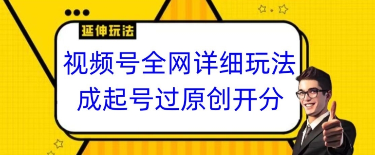 视频号全网最详细玩法，起号过原创开分成，单号日入300+【揭秘】-51资源库