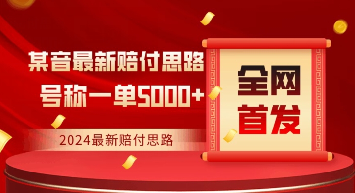 全网首发，2024最新抖音赔付项目，号称一单5000+保姆级拆解【仅揭秘】-51资源库