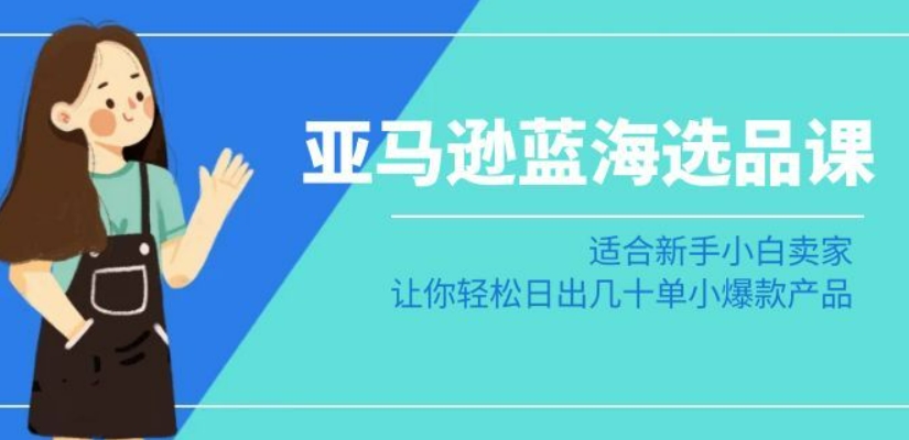 亚马逊-蓝海选品课：适合新手小白卖家，让你轻松日出几十单小爆款产品-51资源库