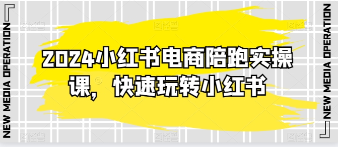 2024小红书电商陪跑实操课，快速玩转小红书，超过20节精细化课程-51资源库