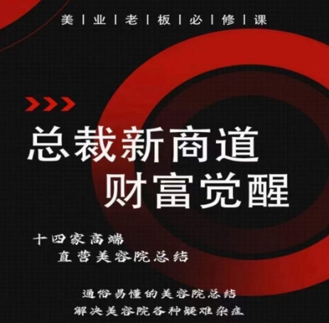 总裁新商道(美业老板必修课)，通俗易懂的美容院总结，解决美容院各种疑难杂症-51资源库