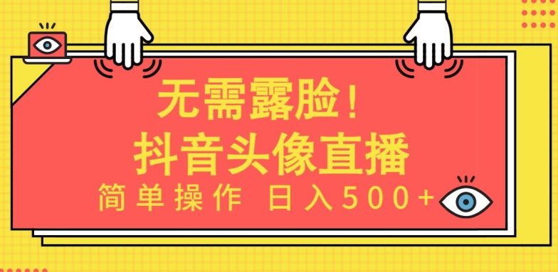 无需露脸，Ai头像直播项目，简单操作日入500+【揭秘】-51资源库