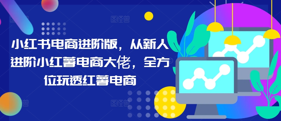 小红书电商进阶版，从新人进阶小红薯电商大佬，全方位玩透红薯电商-51资源库