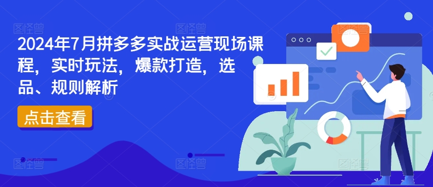 2024年7月拼多多实战运营现场课程，实时玩法，爆款打造，选品、规则解析-51资源库