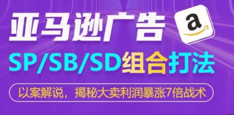 亚马逊SP/SB/SD广告组合打法，揭秘大卖利润暴涨7倍战术-51资源库