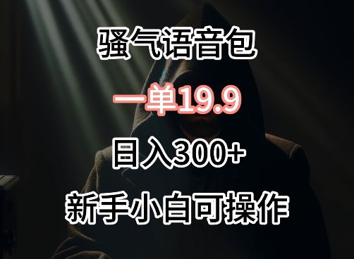 0成本卖骚气语音包，一单19.9.日入300+【揭秘】-51资源库