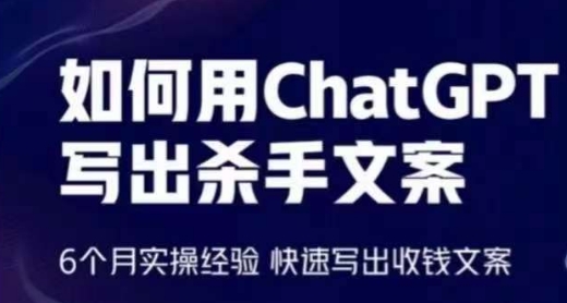 如何用ChatGPT写出杀手文案，6个月实操经验，快速写出收钱文案-51资源库