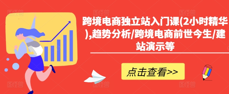 跨境电商独立站入门课(2小时精华),趋势分析/跨境电商前世今生/建站演示等-51资源库