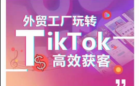 外贸工厂玩转TikTok高效获客，多种引流方式与账号定位技巧，拆解爆款短视频打造成功案例-51资源库