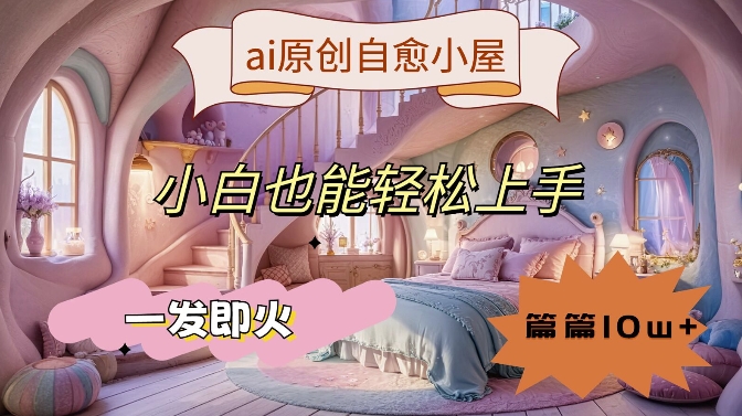 ai原创治愈小屋，小白也能轻松上手，一发即火，篇篇10w+【揭秘】-51资源库