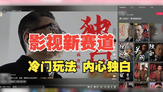 最新影视解说玩法，人物独白，30天涨粉24万+，全流程拆解【揭秘】-51资源库