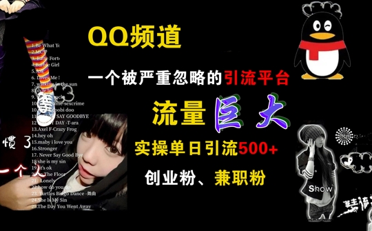 QQ频道，一个被严重忽略的引流平台，流量巨大 实操单日引流500+创业粉兼职粉【揭秘】-51资源库