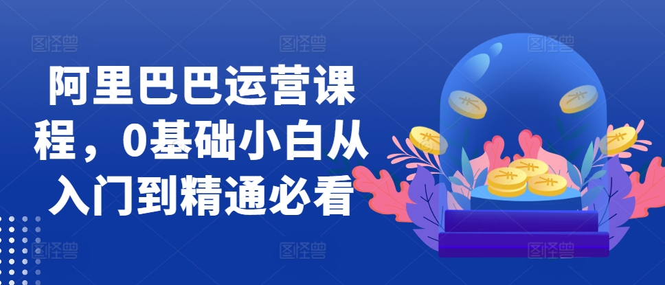 阿里巴巴运营课程，0基础小白从入门到精通必看-51资源库