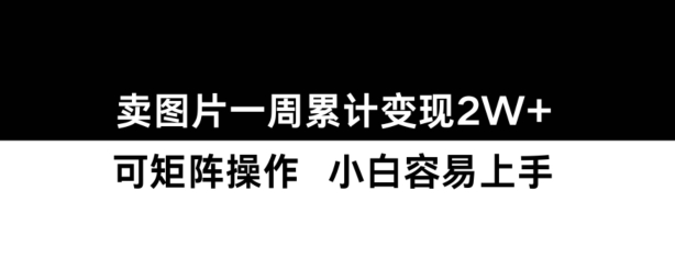 小红书【卖图片】一周累计变现2W+小白易上手-51资源库