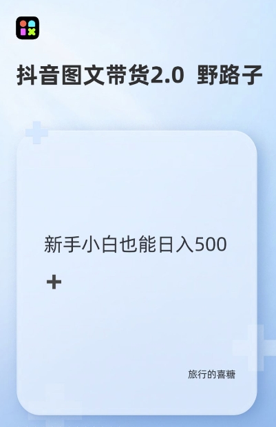 抖音图文带货野路子2.0玩法，暴力起号，单日收益多张，小白也可轻松上手【揭秘】-51资源库