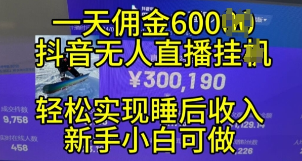 2024年11月抖音无人直播带货挂JI，小白的梦想之路，全天24小时收益不间断实现真正管道收益【揭秘】-51资源库