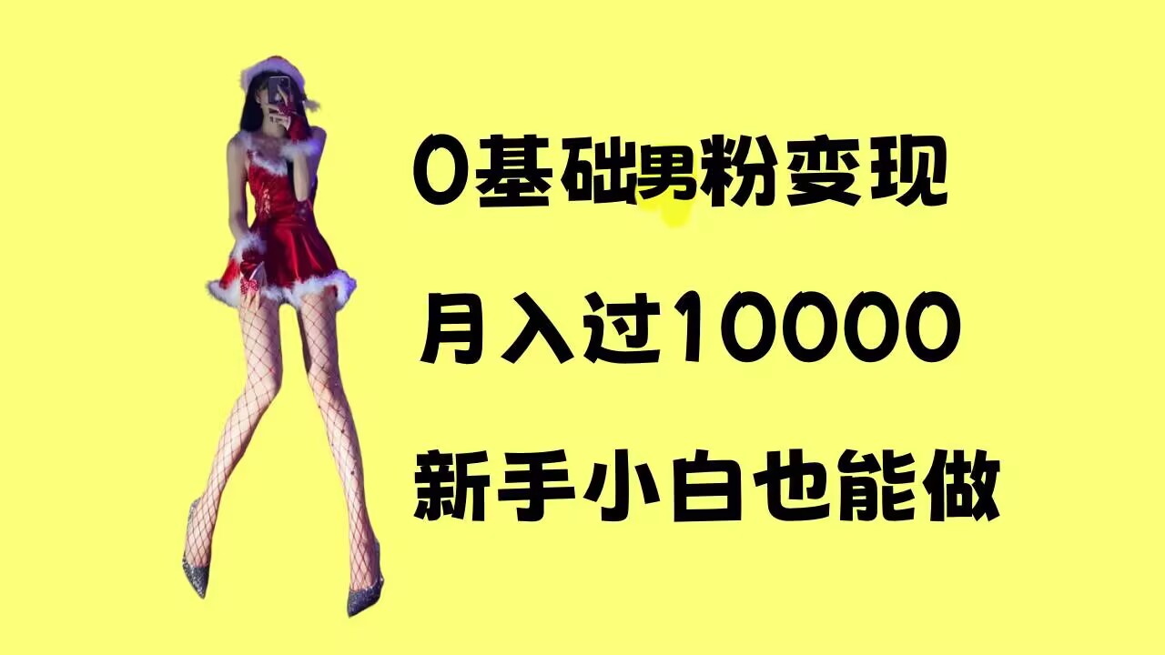 0基础男粉s粉变现，月入过1w+，操作简单，新手小白也能做【揭秘】-51资源库