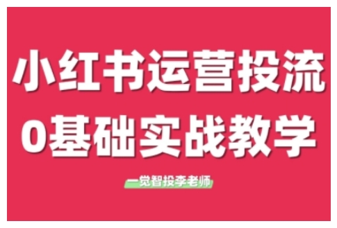 小红书运营投流，小红书广告投放从0到1的实战课，学完即可开始投放-51资源库