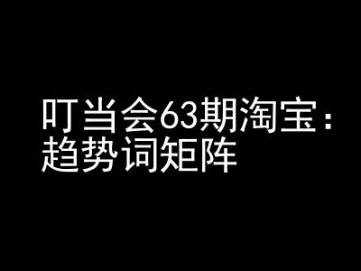 《淘宝天猫打爆班》原创高阶技术第63期，趋势词矩阵技术和玩法-51资源库