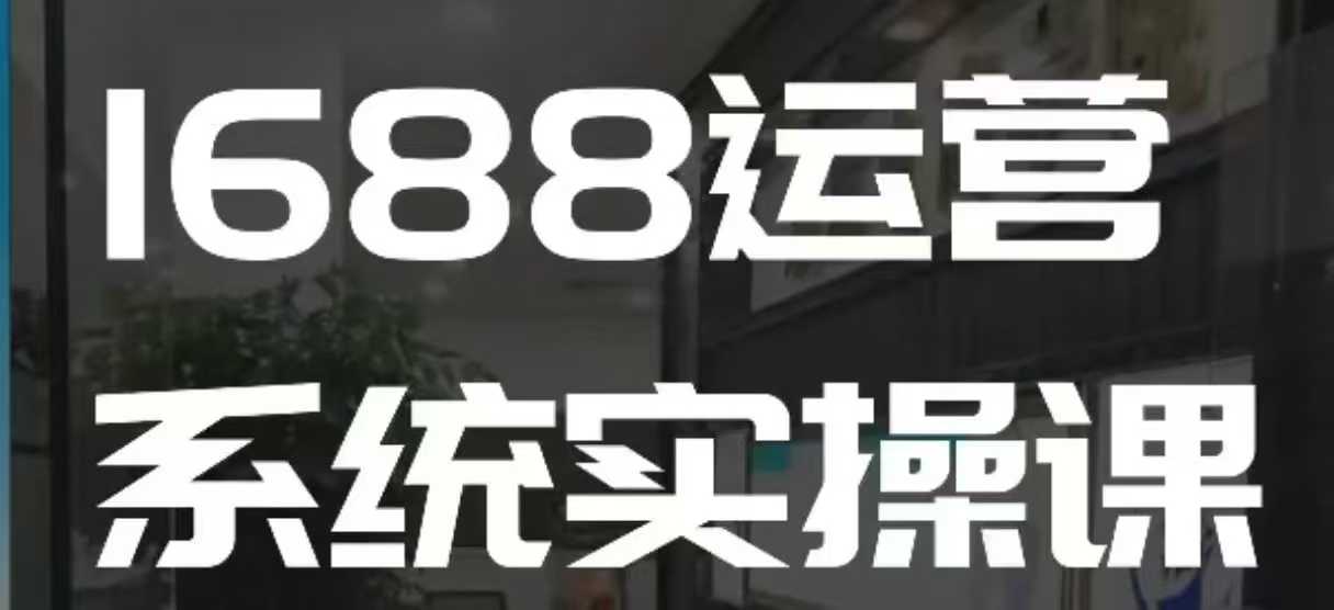 1688高阶运营系统实操课，快速掌握1688店铺运营的核心玩法-51资源库