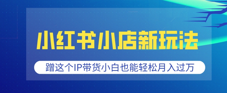 小红书小店新玩法，蹭这个IP带货，小白也能轻松月入过W【揭秘】-51资源库