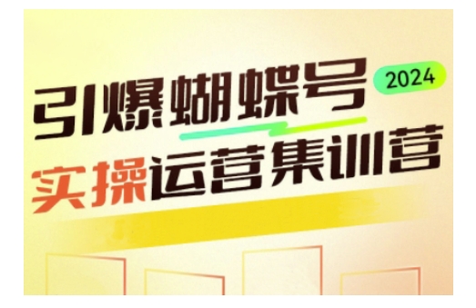 引爆蝴蝶号实操运营，助力你深度掌握蝴蝶号运营，实现高效实操，开启流量变现之路-51资源库
