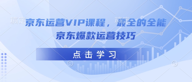 京东运营VIP课程，最全的全能京东爆款运营技巧-51资源库