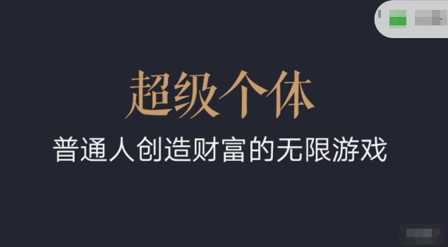 超级个体2024-2025翻盘指南，普通人创造财富的无限游戏-51资源库