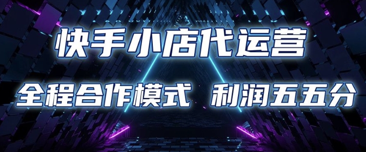 快手小店代运营 限时托管计划 合作模式 利润五五分成【揭秘】-51资源库