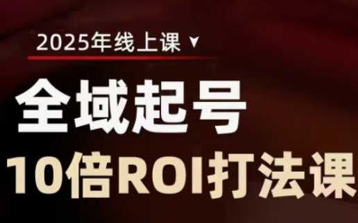 2025全域起号10倍ROI打法课，助你提升直播间的投资回报率-51资源库