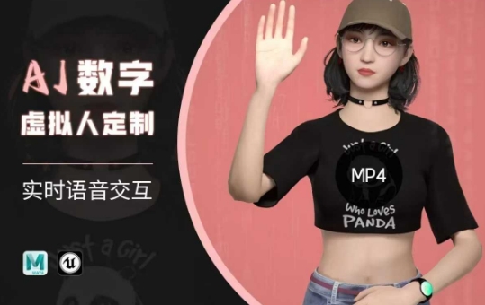 Ai数字人虚拟(智能体)实时语音交互特训营，​自行定制超写实角色AI数字人交互技术-51资源库