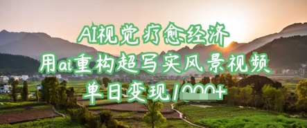 AI视觉疗愈经济：用ai重构超写实风景视频，单日变现多张-51资源库
