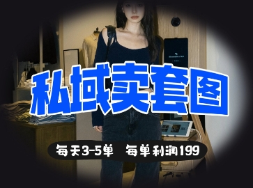 私域卖套图每天3-5单，每单利润99-51资源库